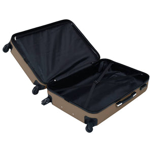 Hartschalen-Trolley-Set Braun ABS, 2-teilig