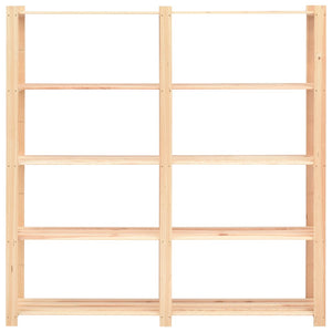 Lagerregale 5 Böden 2 Stk. 170x38x170cm Massivholz Kiefer 500kg
