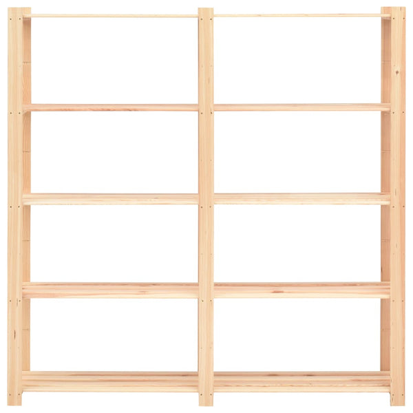 Lagerregale 5 Böden 2 Stk. 170x38x170cm Massivholz Kiefer 500kg