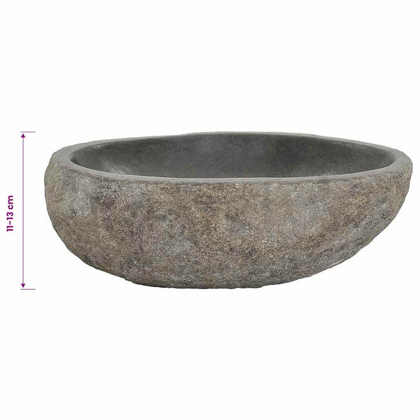 Waschbecken Flussstein Oval (29-38)x(24-31) cm