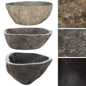 Waschbecken Flussstein Oval (37-46)x(29-36) cm