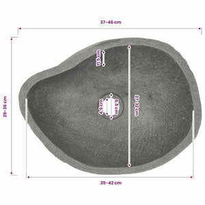 Waschbecken Flussstein Oval (37-46)x(29-36) cm