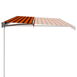 Einziehbare Markise Handbetrieben 600 x 300 cm Orange und Braun