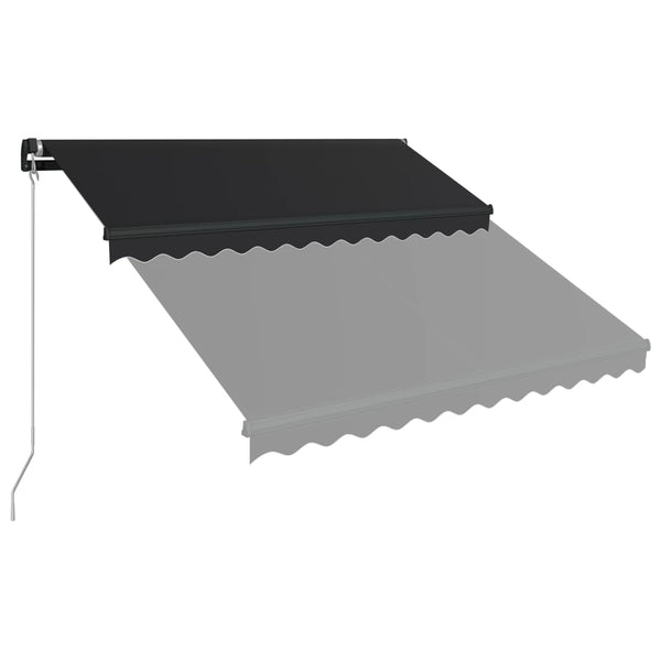 Einziehbare Markise Handbetrieben 300 x 250 cm Anthrazit
