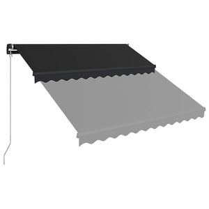 Einziehbare Markise Handbetrieben 350 x 250 cm Anthrazit