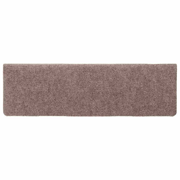 Stufenmatten Selbstklebend 15 Stk. 65x21x4 cm Hellbraun Rechteckiger Rand