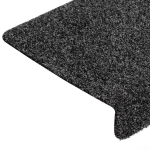 Stufenmatten Selbstklebend 15 Stk. 65x21x4 cm Dunkelgrau Rechteckiger Rand