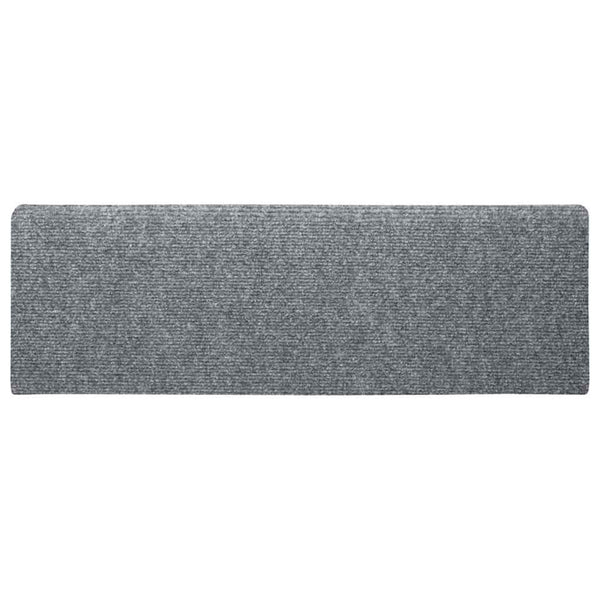 Stufenmatten Selbstklebend 15 Stk. 65x21x4 cm Hellgrau Rechteckiger Rand