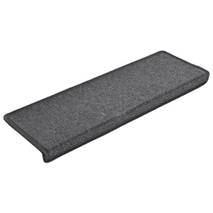 Stufenmatten 15 Stk. 65x21x4 cm Dunkelgrau Rechteckiger Rand