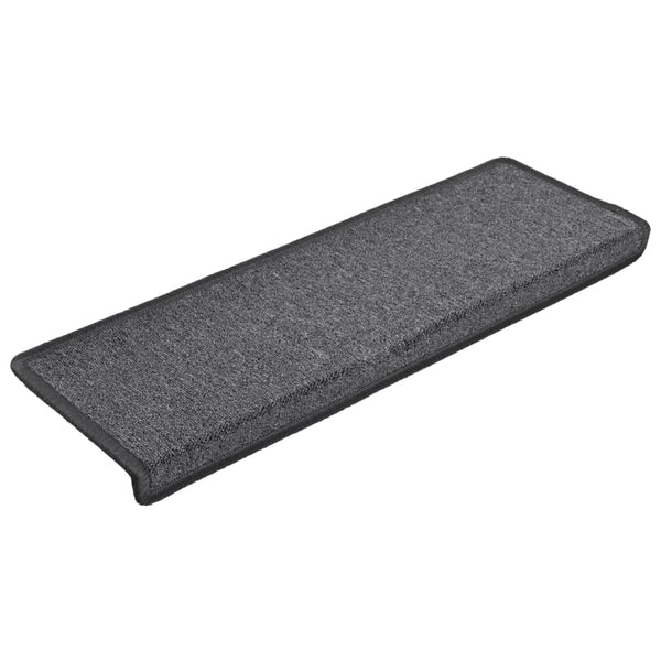 Stufenmatten 15 Stk. 65x21x4 cm Dunkelgrau Rechteckiger Rand