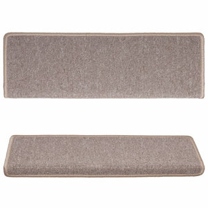 Stufenmatten 15 Stk. 65x21x4 cm Hellbraun Rechteckiger Rand