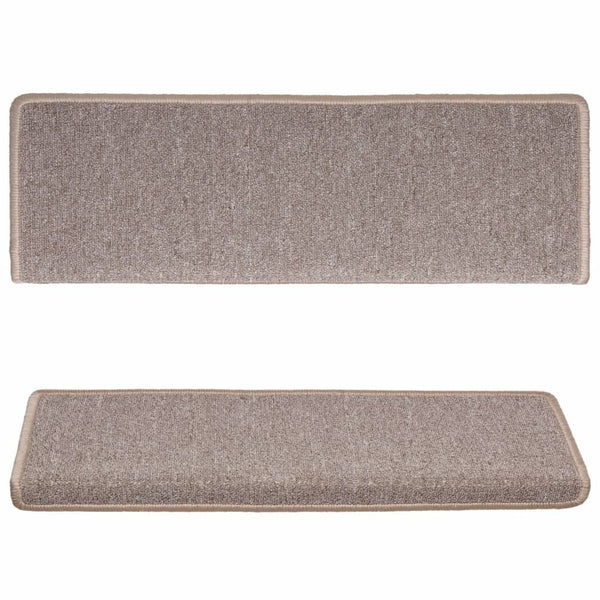 Stufenmatten 15 Stk. 65x21x4 cm Hellbraun Rechteckiger Rand