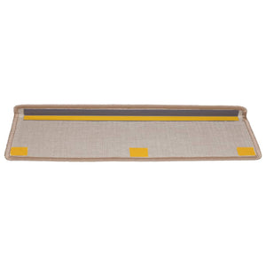 Stufenmatten 15 Stk. 65x21x4 cm Hellbraun Rechteckiger Rand
