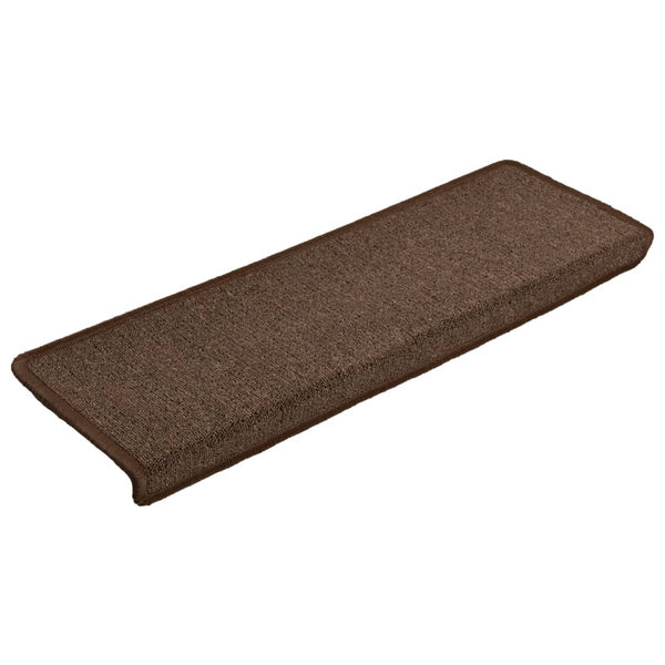 Stufenmatten 15 Stk. 65x21x4 cm Braun Rechteckiger Rand