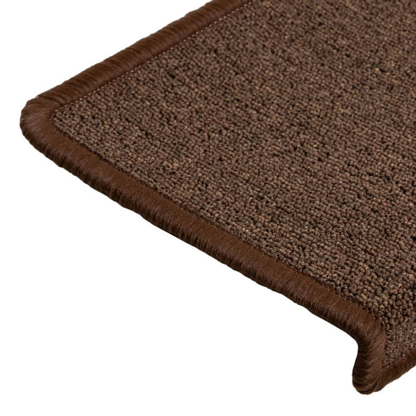 Stufenmatten 15 Stk. 65x21x4 cm Braun Rechteckiger Rand