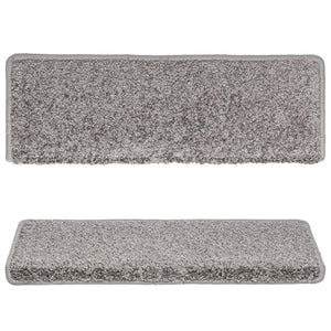 Stufenmatten 15 Stk. 65x21x4 cm Grau Rechteckiger Rand