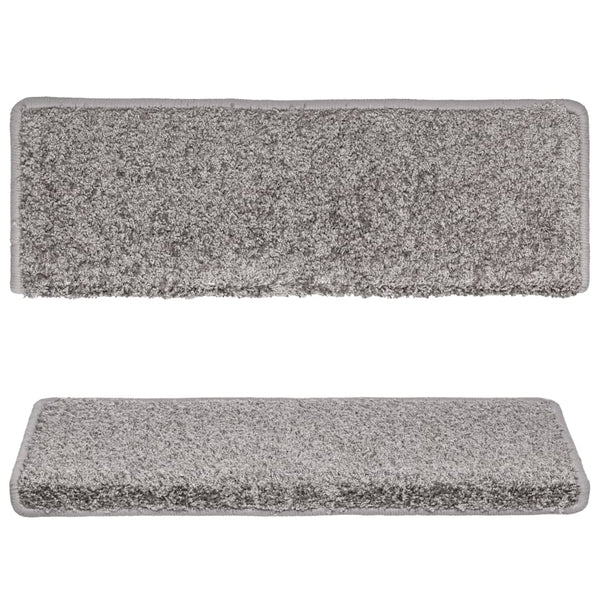 Stufenmatten 15 Stk. 65x21x4 cm Grau Rechteckiger Rand