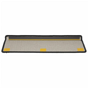 Stufenmatten 15 Stk. 65x21x4 cm Schwarz Rechteckiger Rand