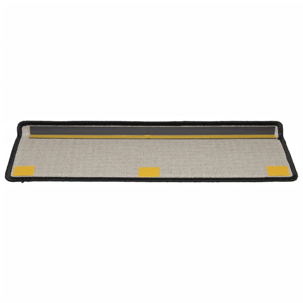 Stufenmatten 15 Stk. 65x21x4 cm Schwarz Rechteckiger Rand