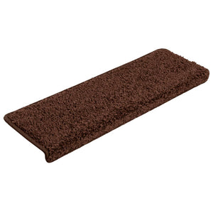 Stufenmatten 15 Stk. 65x21x4 cm Braun Rechteckiger Rand