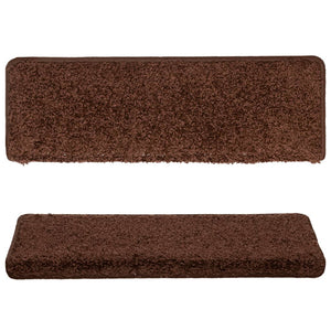 Stufenmatten 15 Stk. 65x21x4 cm Braun Rechteckiger Rand