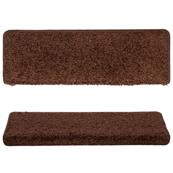 Stufenmatten 15 Stk. 65x21x4 cm Braun Rechteckiger Rand