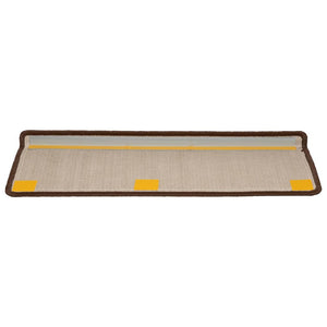 Stufenmatten 15 Stk. 65x21x4 cm Braun Rechteckiger Rand