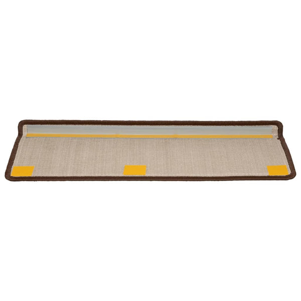 Stufenmatten 15 Stk. 65x21x4 cm Braun Rechteckiger Rand