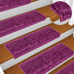 Stufenmatten 15 Stk. 65x21x4 cm Violett Rechteckiger Rand