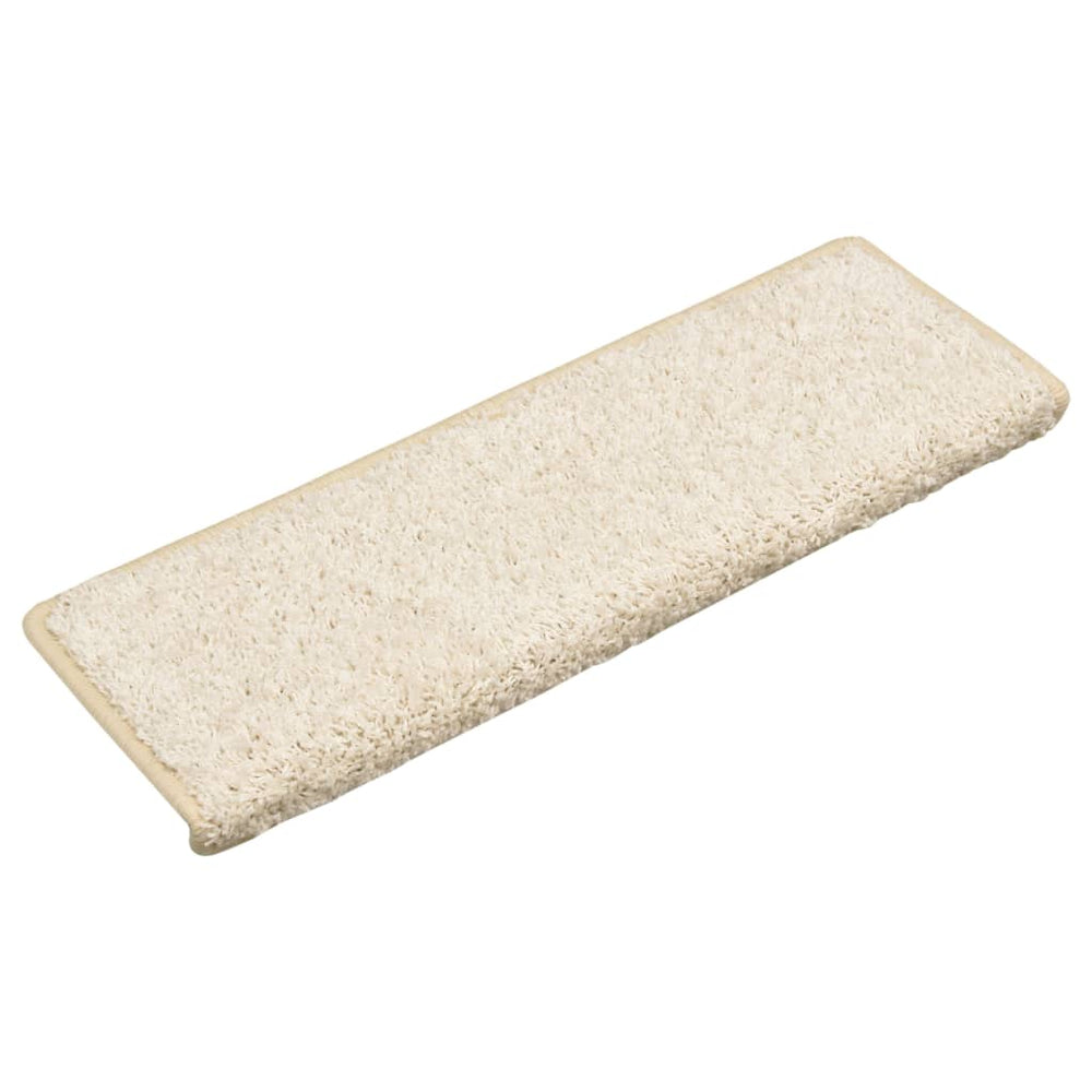 Stufenmatten 15 Stk. 65x21x4 cm Weiß Rechteckiger Rand