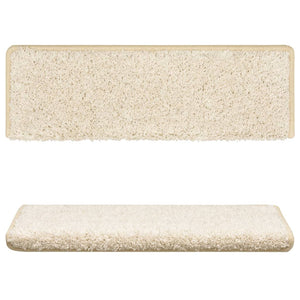 Stufenmatten 15 Stk. 65x21x4 cm Weiß Rechteckiger Rand