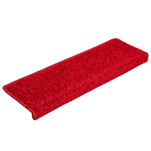 Stufenmatten 15 Stk. 65x21x4 cm Rot Rechteckiger Rand