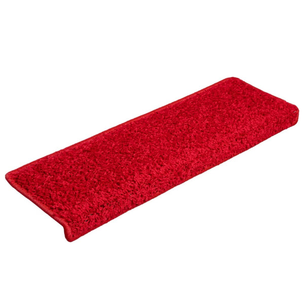 Stufenmatten 15 Stk. 65x21x4 cm Rot Rechteckiger Rand