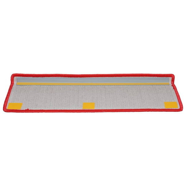 Stufenmatten 15 Stk. 65x21x4 cm Rot Rechteckiger Rand