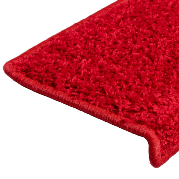 Stufenmatten 15 Stk. 65x21x4 cm Rot Rechteckiger Rand
