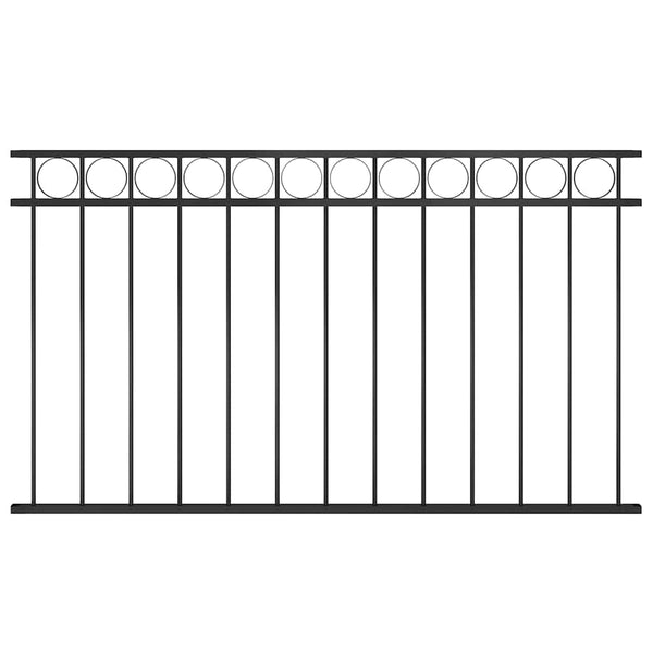 Zaunelement ASSEN Stahl 1,7 x 0,8 m Schwarz