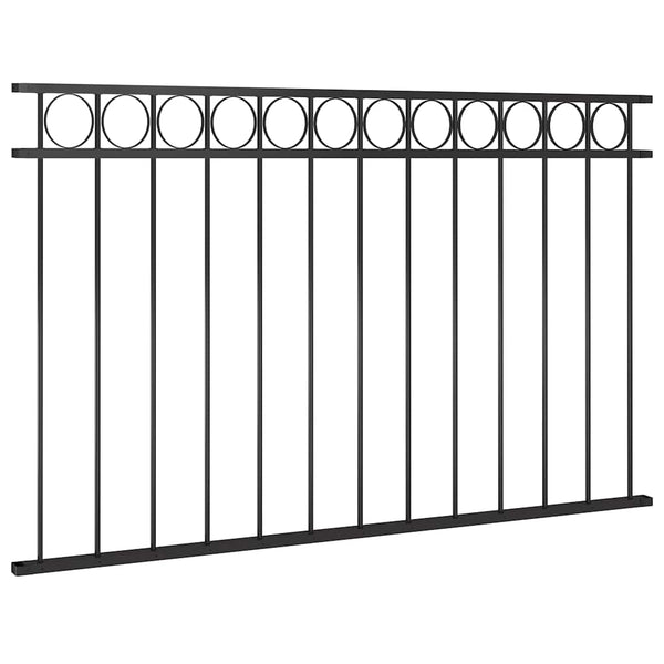 Zaunelement ASSEN Stahl 1,7 x 0,8 m Schwarz
