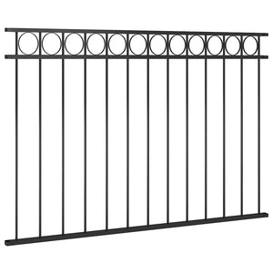 Zaunelement ASSEN Stahl 1,7 x 1 m Schwarz