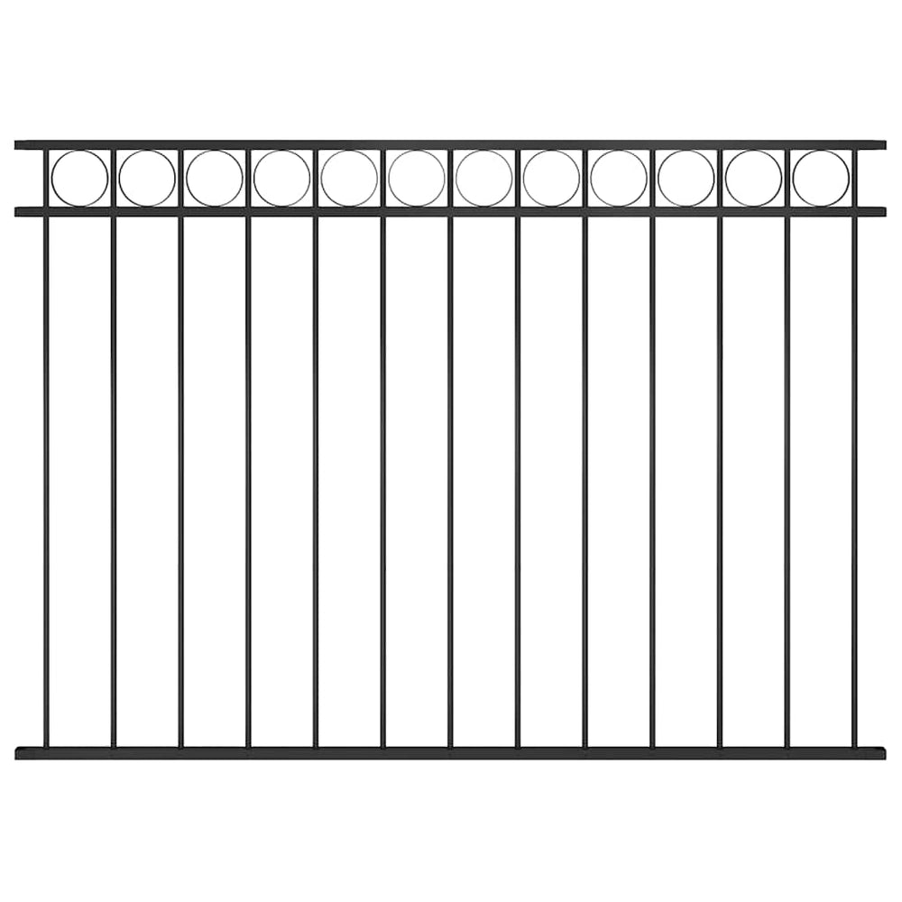 Zaunelement ASSEN Stahl 1,7 x 1,2 m Schwarz