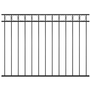 Zaunelement ASSEN Stahl 1,7 x 1,2 m Schwarz