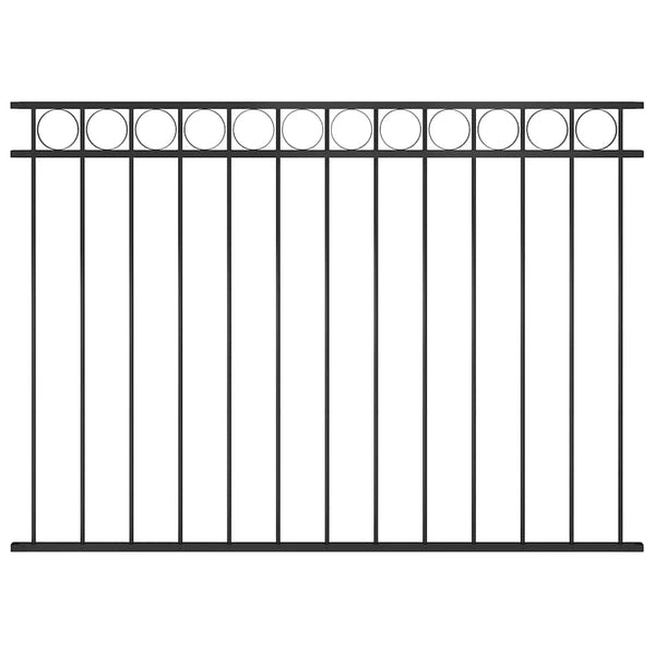Zaunelement ASSEN Stahl 1,7 x 1,2 m Schwarz