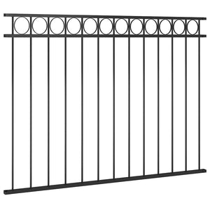 Zaunelement ASSEN Stahl 1,7 x 1,2 m Schwarz