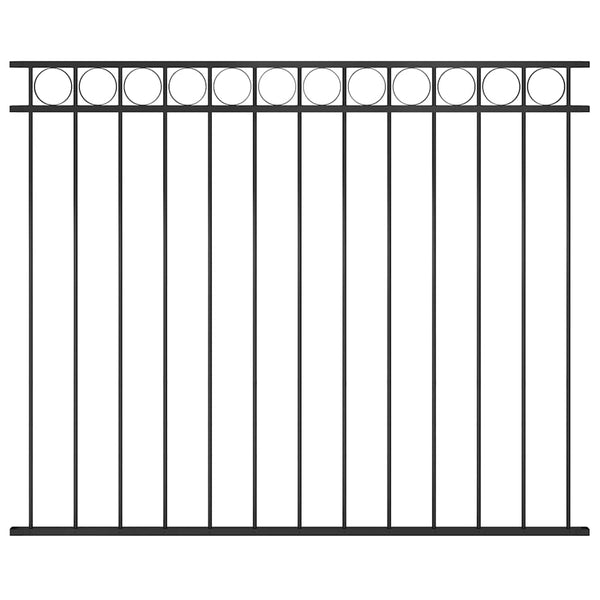 Zaunelement ASSEN Stahl 1,7 x 1,5 m Schwarz