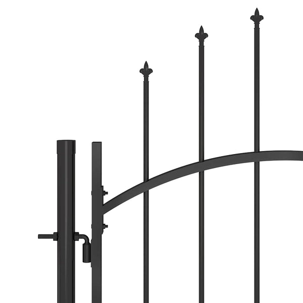 Gartentor Woerden Stahl 1x2 m Schwarz