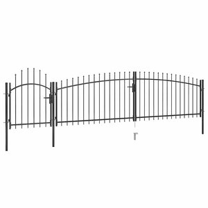 Gartentor Woerden mit Speerspitze 5x1 m Schwarz