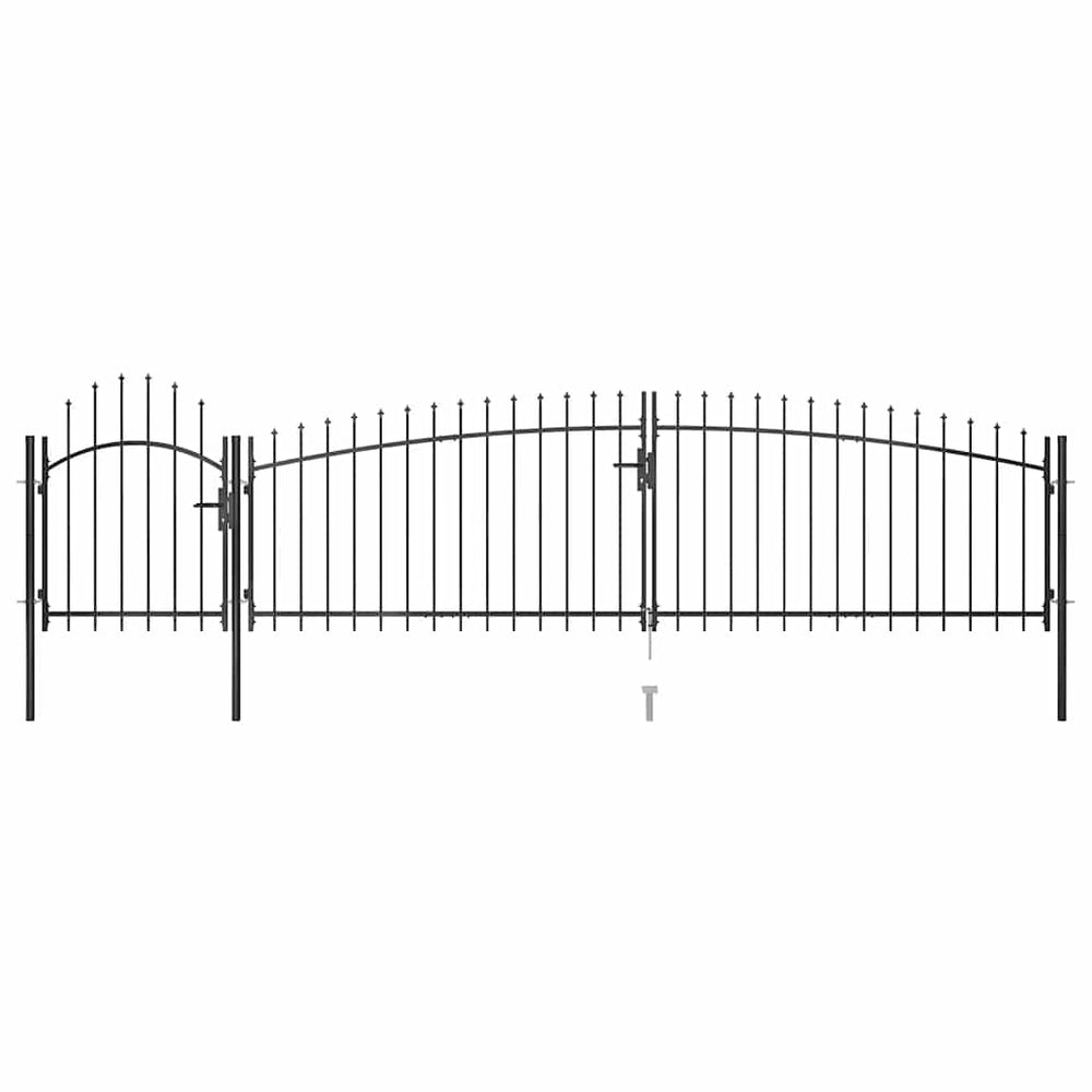 Gartentor Woerden mit Speerspitze 5x1 m Schwarz