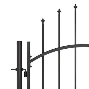 Gartentor Woerden mit Speerspitze 5x1 m Schwarz