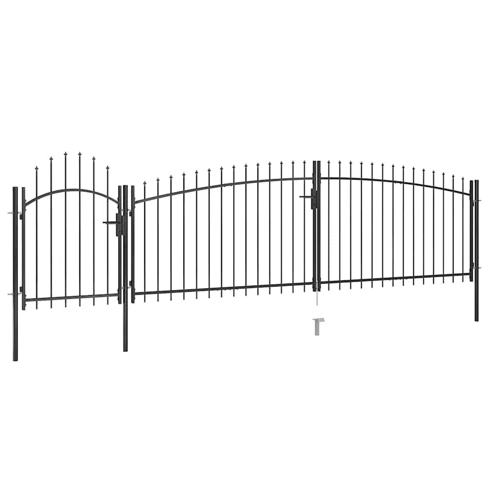 Gartentor Woerden mit Speerspitze 5 x 1,25 m Schwarz