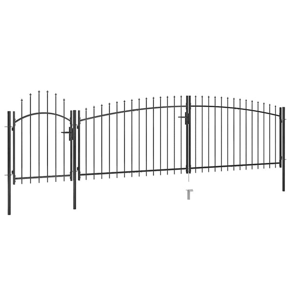 Gartentor Woerden mit Speerspitze 5 x 1,25 m Schwarz