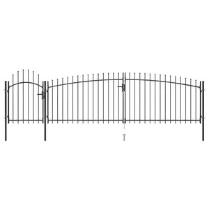 Gartentor Woerden mit Speerspitze 5 x 1,25 m Schwarz